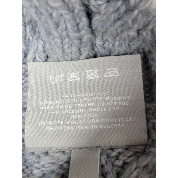 Aran Woollen Mills Sweater Womens Large Cable Knit Turtleneck Merino Ireland - Picture 3 of 11
